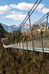Highline179 Suspension bridge near Reutte, Austria - obrazy, fototapety, plakaty