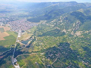 Aerial view of Sopot in Bulgaria	