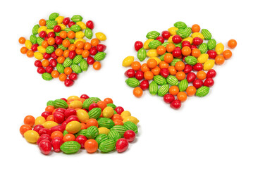 Chewing gums isolated on white background.