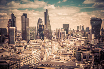 Naklejka na ściany i meble Panorama of London from above