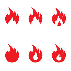 collection of fire flame vector design