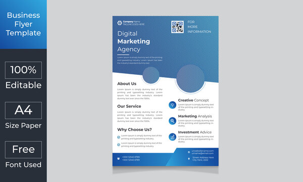 Business Corporate Digital Marketing Agency Flyer Template Design
