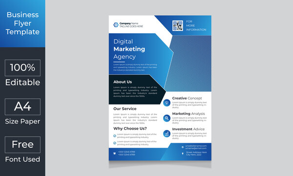 Business Corporate Digital Marketing Agency Flyer Template Design