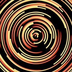 Black and orange abstract circle technology background. 3d rendering.