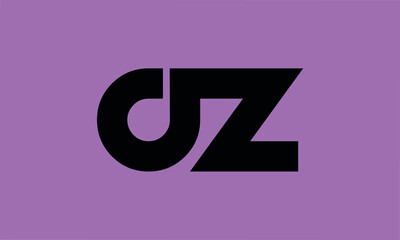 initials alphabet logo icon vector AZ ZA