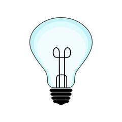 Light bulb icon isolated on white background