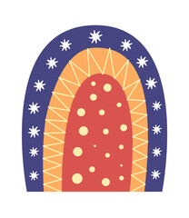 Cartoon Childish Rainbow. Vector illustration