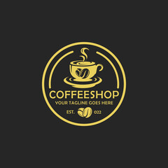 Coffee shop logo design vector