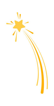 Flying star icon. Vector illustration