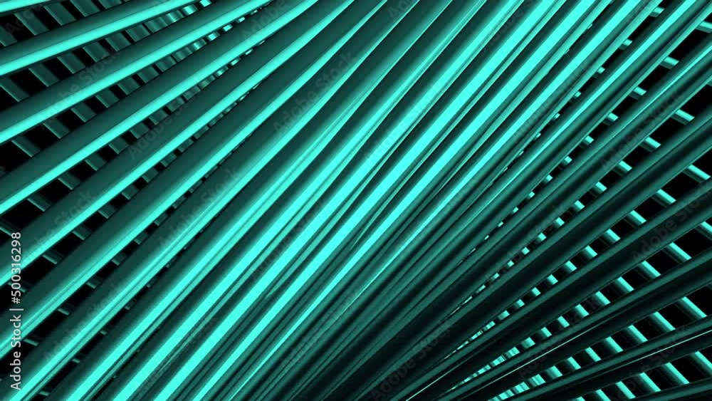 Poster hypnotic animation with curved linear design. motion. 3d lines bend in space with hypnotic effect. a