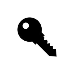 Klucz do drzwi, ikona bezpieczeństwa i dostępu, wektorowa	