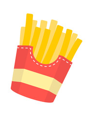 French fries. Fast Food icon. Vector illustration