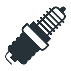 electrode Spark plug concept, Iridium terminal Vector Icon Design, Motor Vehicle Service and automobile repair shop Symbol, Lorry spare parts Sign,  automotive technician equipment stock illustration
