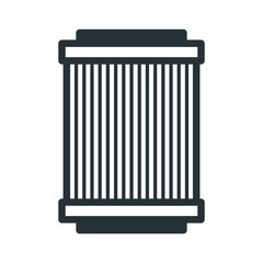 Circular Shape Engine Air filter Concept Vector Icon Design, Motor Vehicle Service and automobile repair shop Symbol, Lorry spare parts Sign,  automotive technician equipment stock illustration