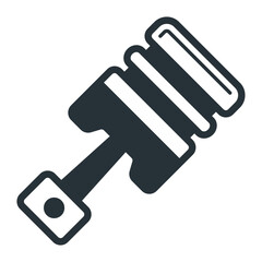 Internal Moving Engine Part Vector Icon Design, Motor Vehicle Service and automobile repair shop Symbol, Lorry spare parts Sign, Automotive technician equipment stock illustration, Ring Piston Concept