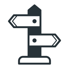 On road Signpost Vector Icon Design, Motor Vehicle Service and automobile repair shop Symbol, Lorry spare parts Sign,  automotive technician equipment stock illustration, Metal direction board Concept