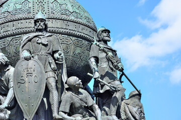Detail of Monument to the Millennium of Russia in Veliky Novgorod (Novgorod the Great), Russia