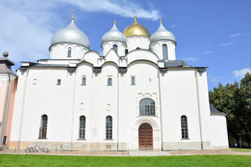 Fototapeta na wymiar Cupola of the St. Sofia cathedral in Veliky Novgorod