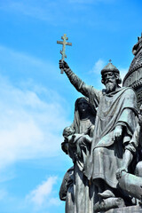 Detail of Monument to the Millennium of Russia in Veliky Novgorod (Novgorod the Great), Russia