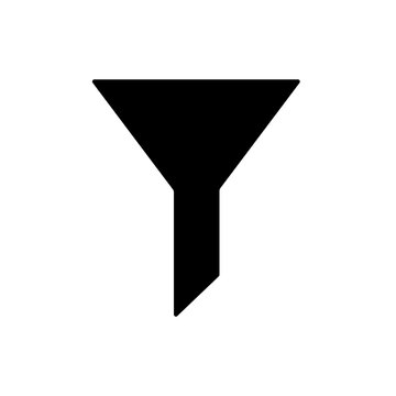 Lejek, ikona filtra. Symbol do filtrowania danych