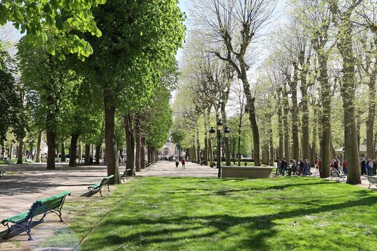 Le parc des sources, ville de Vichy, d&eacute;partement de l'Allier, France