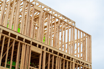 New residential construction home framing
