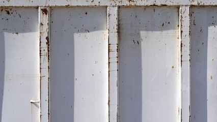 white metal surface with oxide stains