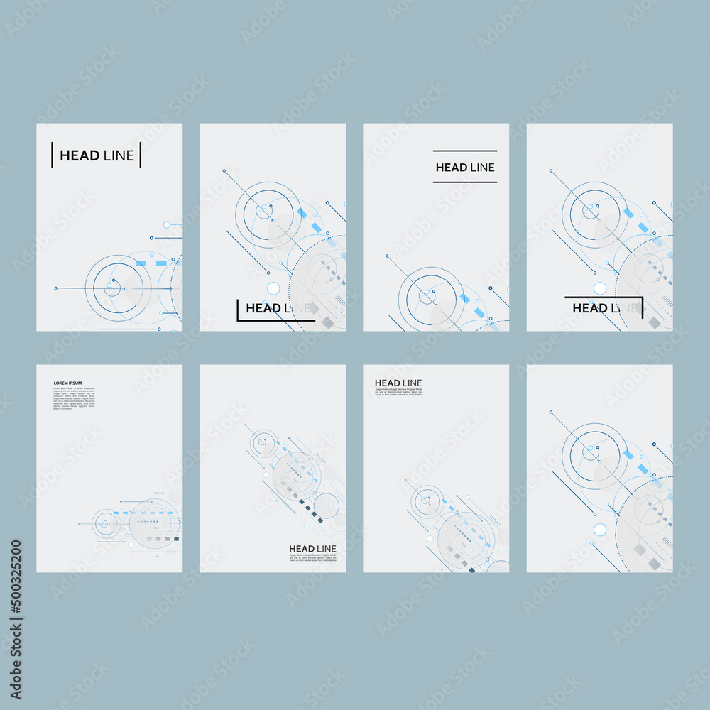 Poster abstract background with connection shapes. circles and lines and dots design. modern dynamic struct