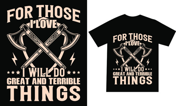 Viking Tshirt design or printable vector template