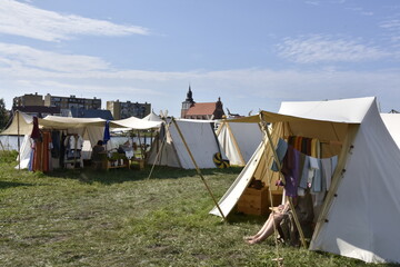 obóz Słowian i Wikingów, rzemiosło, inscenizacja grodu na wyspie Wolin,  © Albin Marciniak