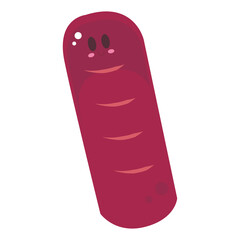 Isolated colored sausage icon Cute design Vector