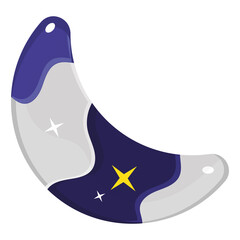 Isolated colored moon icon Cute design Vector