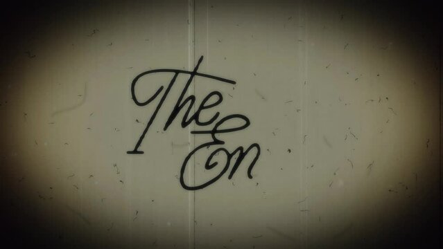Old 8mm film deffect reel The End raccord