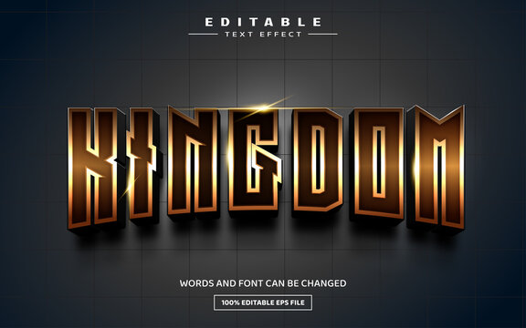 Kingdom 3D Editable Text Effect Template