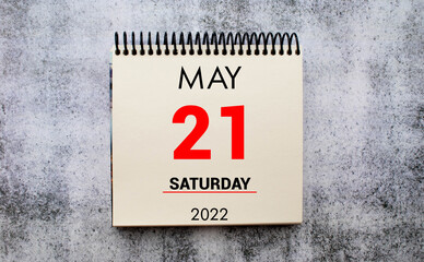 May 21 Calendar. Part of a set, concept business