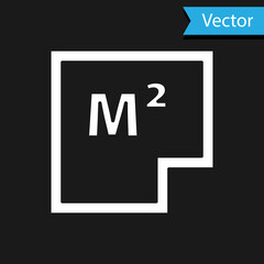 White House plan icon isolated on black background. Vector