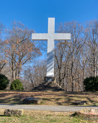 War memorial cross is 60 foot and located in Sewanee Tennessee on the University of the South campus.
