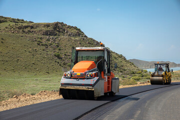 road rollers making new road