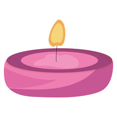 Isolated colored spa candle icon Vector