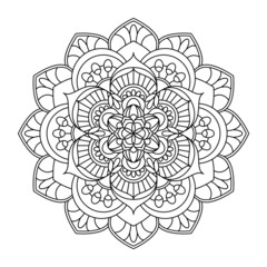 outline simple mandala