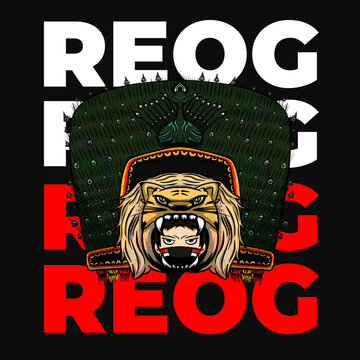 Hand Drawn Indonesian Reog Illustration