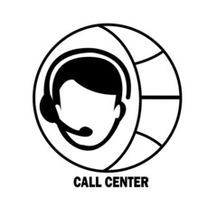 customer support icon three line communication call center