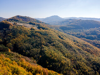 Autumn Landscape of Erul mountain near Kamenititsa peak, Bulgaria