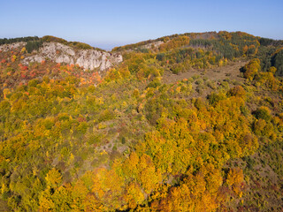 Autumn Landscape of Erul mountain near Kamenititsa peak, Bulgaria
