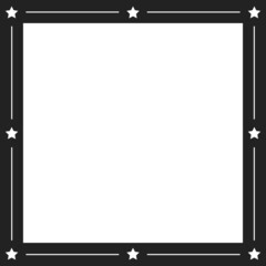 Star Border, Star Frame, Star Template, Stars and Stripes, Stars and Stripes Frame, Square Frame, Square Border Template, Vector Illustration Background