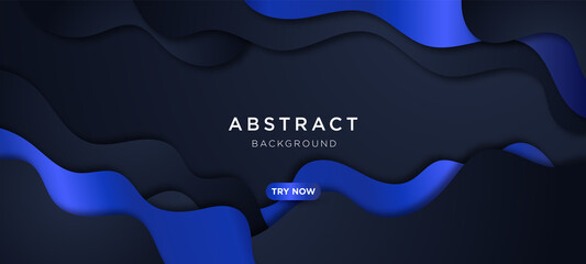 Modern blue abstract background with shadow layered element. Vector illustration design for presentation, banner, cover, web, flyer, card, poster, wallpaper, texture, slide, magazine, and powerpoint.