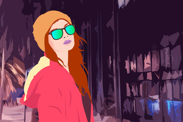 un amanecer en las calles de la ciudad con palmas