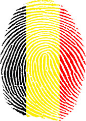 Illustration vectorisé de l'empreinte du drapeau de la Belgique - 500336657
