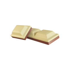 Chocolate bar. Cocoa sweets Helps to relax when eating. 3d render.