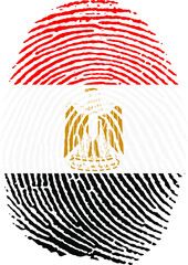 Illustration vectorisé de l'empreinte du drapeau de l'Egypte